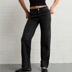 American Eagle Outfitters Black Straight Leg Jeans